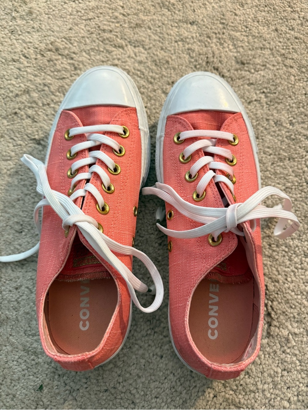 Converse Low-Top Sneakers in Coral